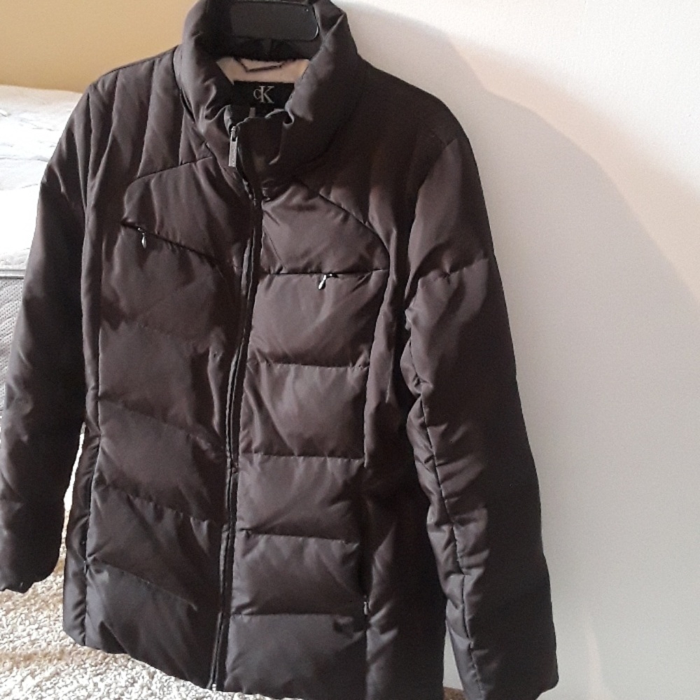 Calvin Klein Down Coat  Faux Fur detachable hood